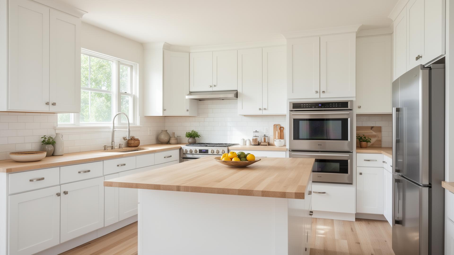 Bright modern refaced kitchen