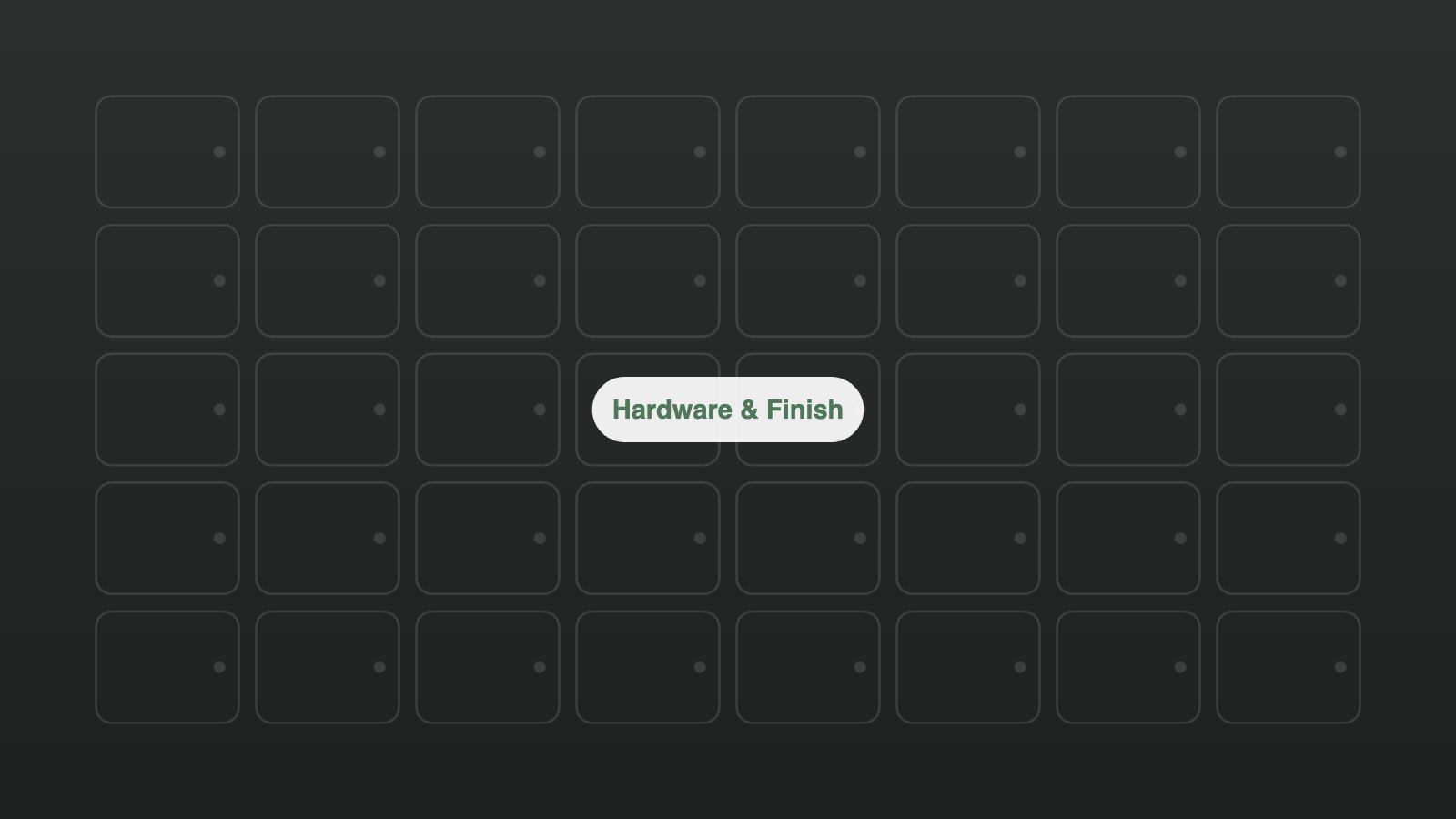Hardware & Finish Updates